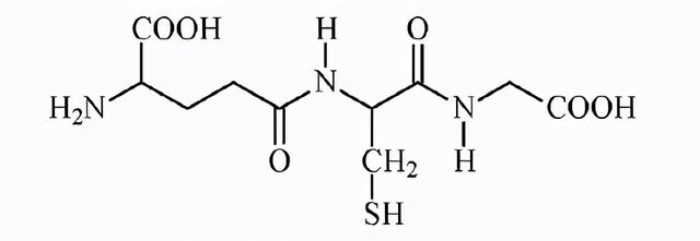 Structural formula of glutathione